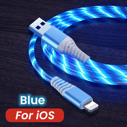 Fast Charging And Luminous Mobile Phone Data Cable