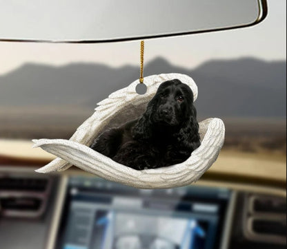 Car Pendant Sleeping Dog Angel Home Decor Acrylic Showcase Hanging Ornaments For Doors