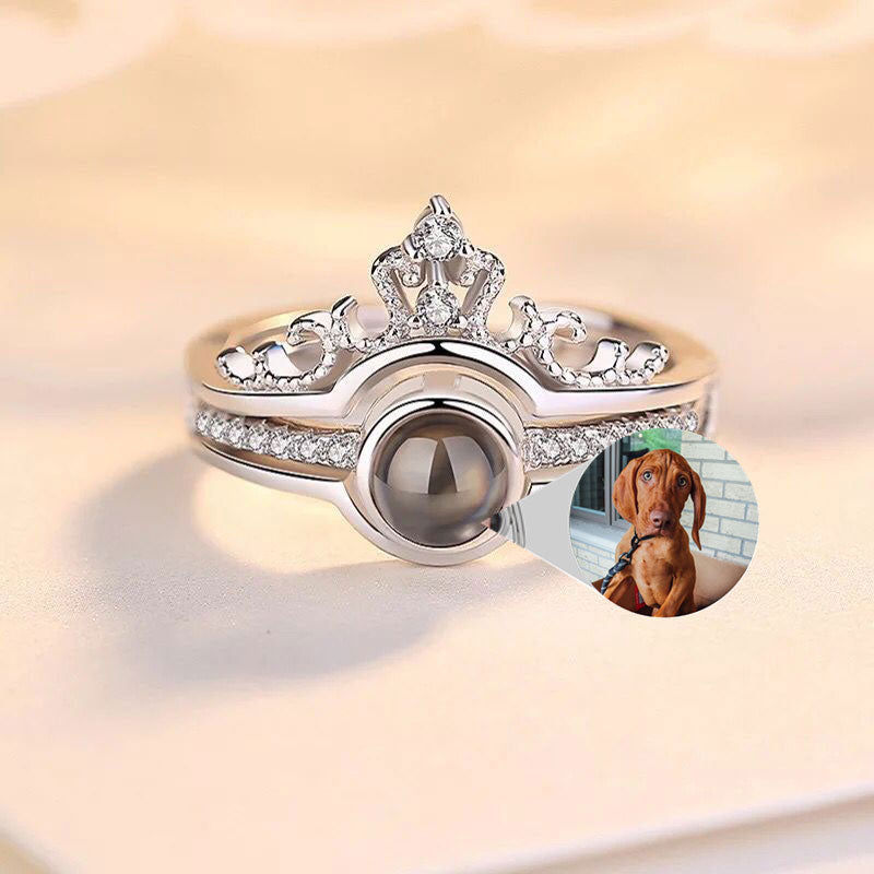 S925 Projection Personalized Photo Ring
