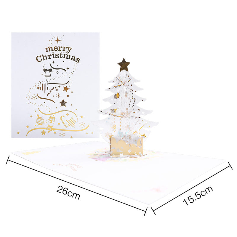 3d Christmas Greeting Card Stereo Christmas Tree Card Creative