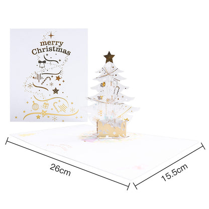 3d Christmas Greeting Card Stereo Christmas Tree Card Creative