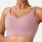 Women's Solid Colour Fixed Cup Plus Size Sports Underwear