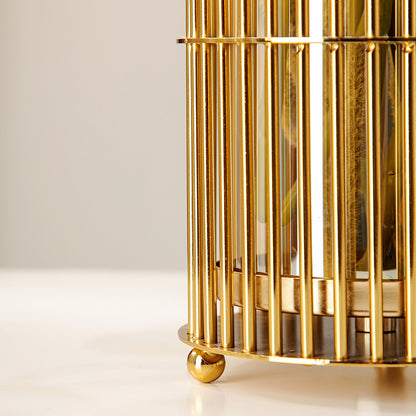 Household European Style Simple Metal Glass Vase