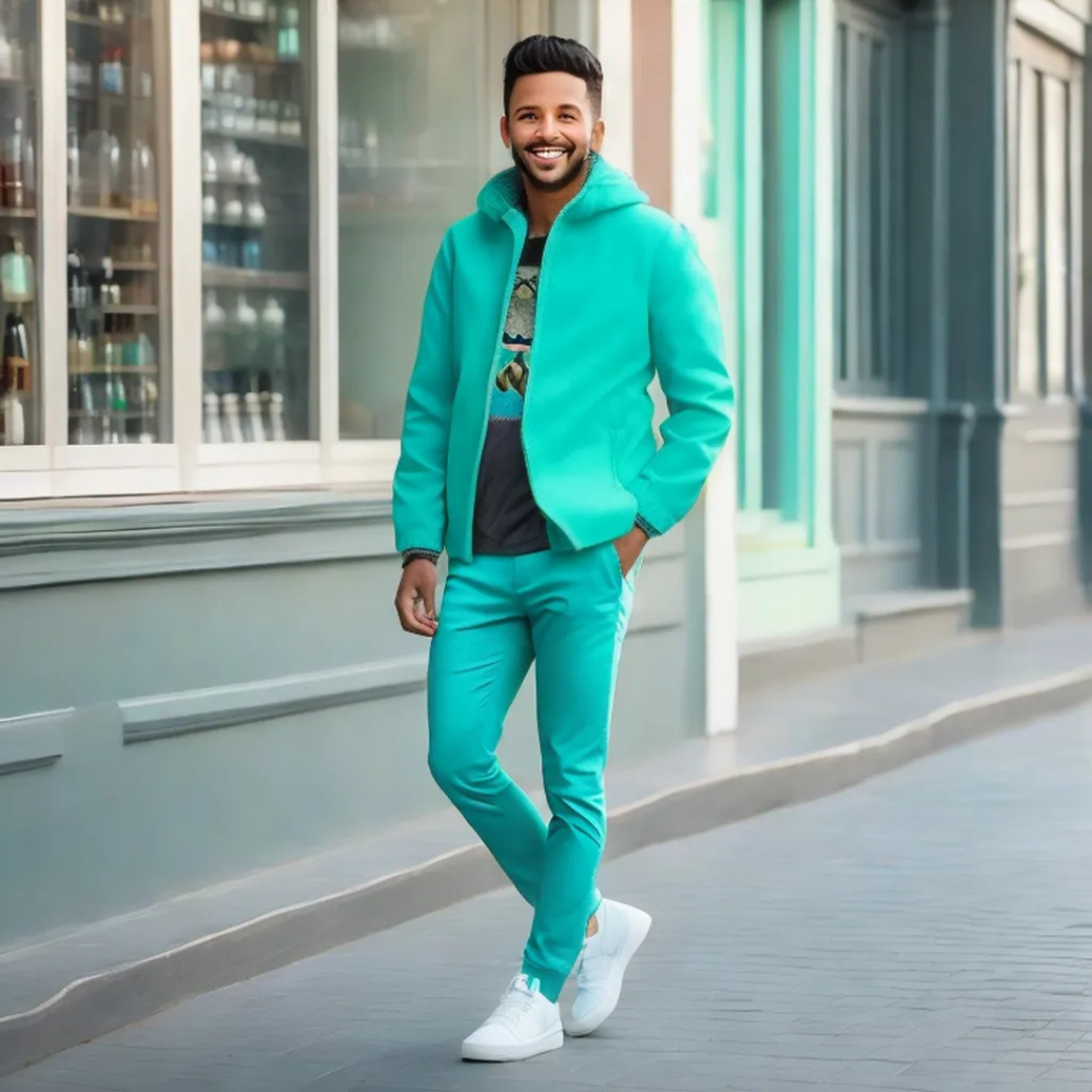 RED SEASONAL MEN'S Long sleeve stand collar URBAN STYLE  jacket