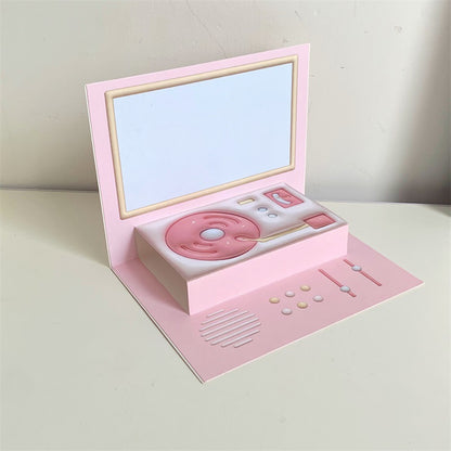 Phonograph Birthday Gift Creative Stereoscopic Greeting Cards