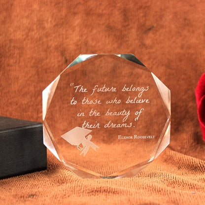 Inner Carved Crystal Paperweight