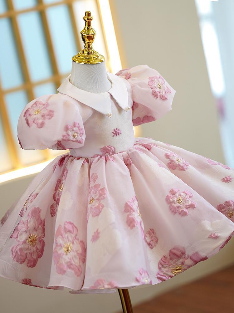 Piano Playing Flower Girl's Wedding Little Girl Princess Dress Birthday Costume