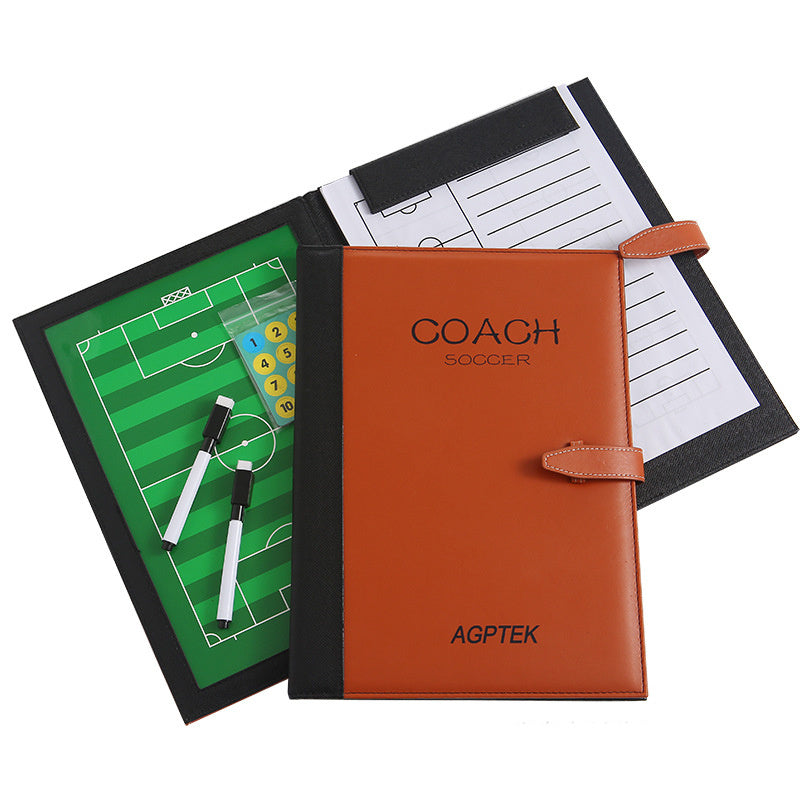 Football Tactics Board Plug-in PU Leather Cover Referee Teaching Board