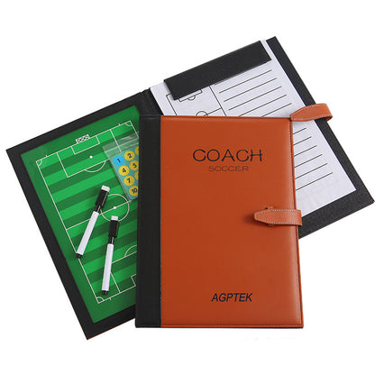 Football Tactics Board Plug-in PU Leather Cover Referee Teaching Board