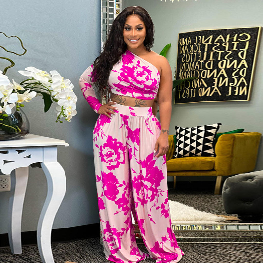 Printed Personalized Wear Fashion Women's Two-piece Suit