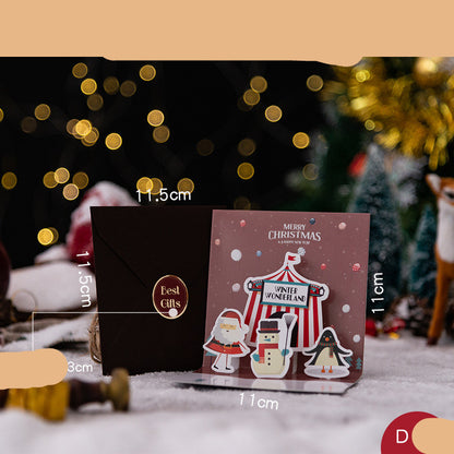 3D Three-dimensional Greeting Card Creative Christmas Eve