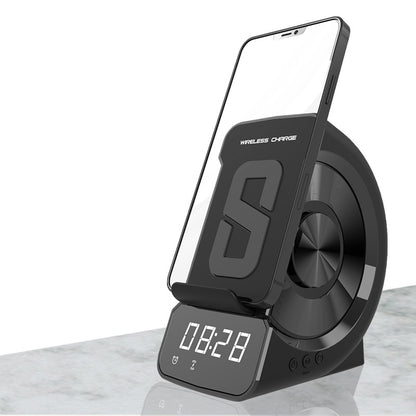 Mobile Phone Holder Wireless Charging Bluetooth Clock Speaker