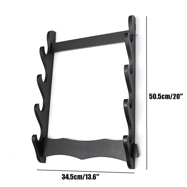 Wall-mounted Sword Rack, Home Black Flute Rack