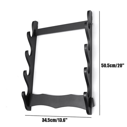Wall-mounted Sword Rack, Home Black Flute Rack