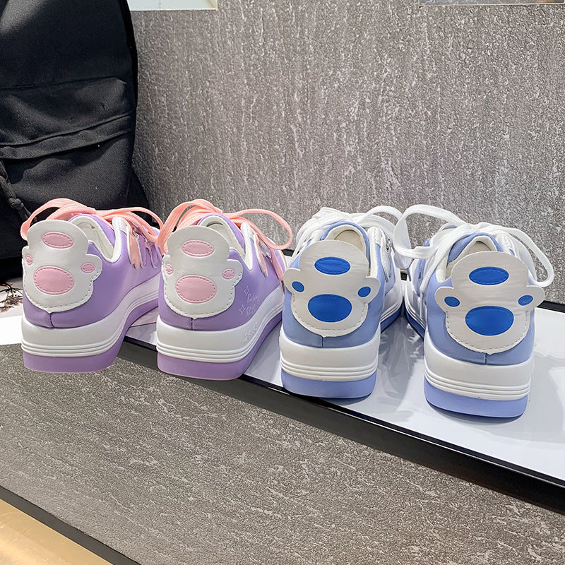 Student Sports Shoes Female Japanese All-match Girl Purple Powder