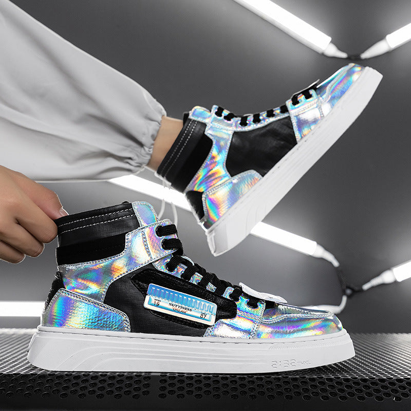 Autumn High Top  Versatile Personalized White Tide Shoes