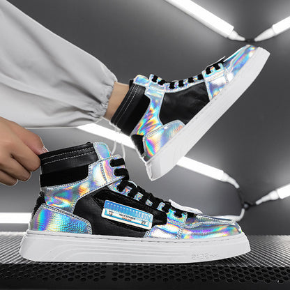 Autumn High Top  Versatile Personalized White Tide Shoes