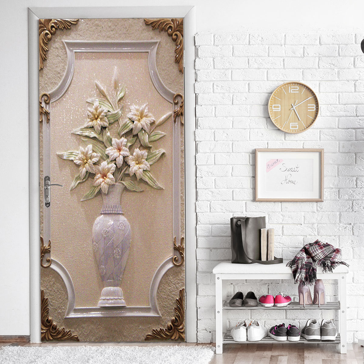 Plant Flower Creative 3d Three-dimensional Door Sticker