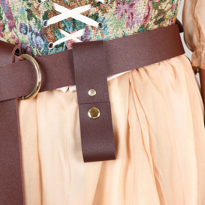 Leather Metal Double Ring Rural Clothing