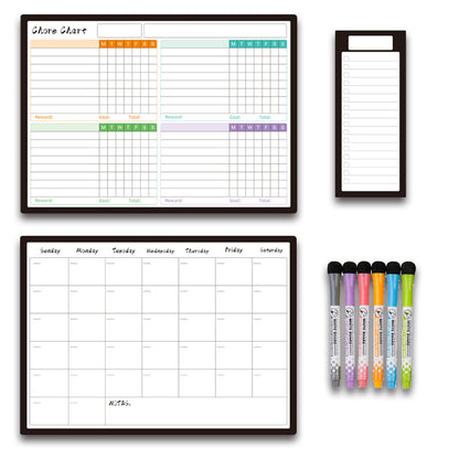 Calendar Magnetic White-board Wall Sticker Learning Schedule Refridgerator Magnets Message Board
