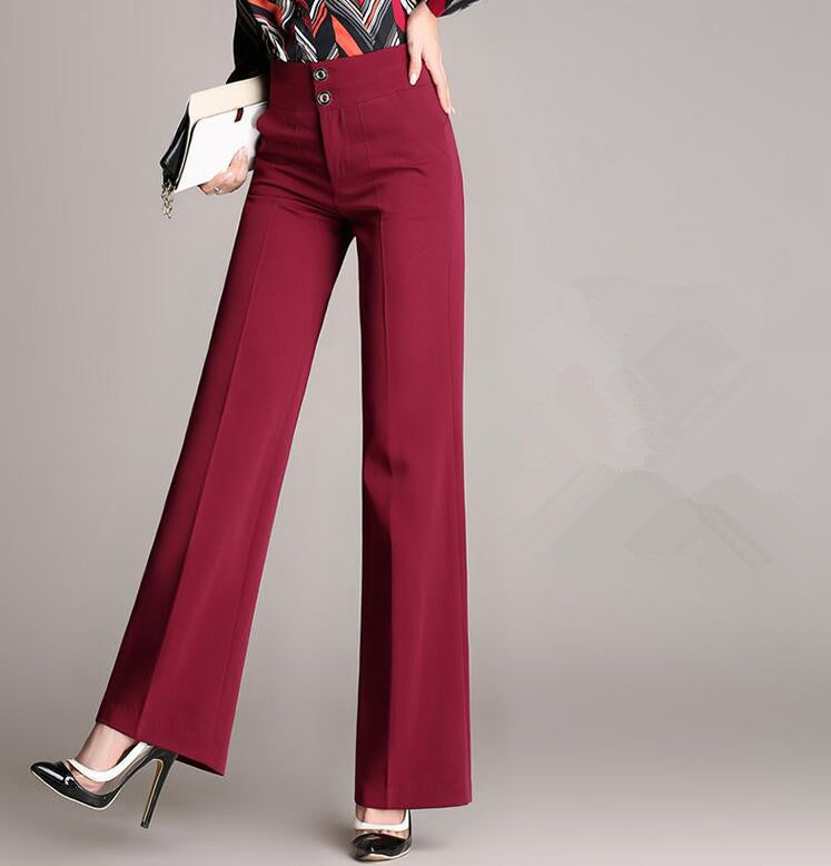 Plus Size Women's Casual Trousers Wide-leg Pants