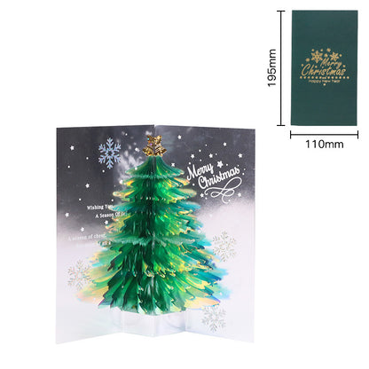 3d Christmas Greeting Card Stereo Christmas Tree Card Creative