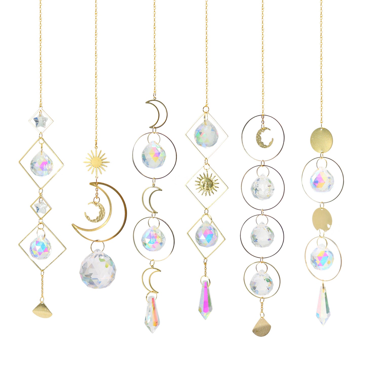 Garden Crystal Pendant Moon Star Sun Catcher New Product