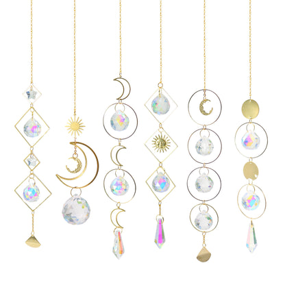 Garden Crystal Pendant Moon Star Sun Catcher New Product