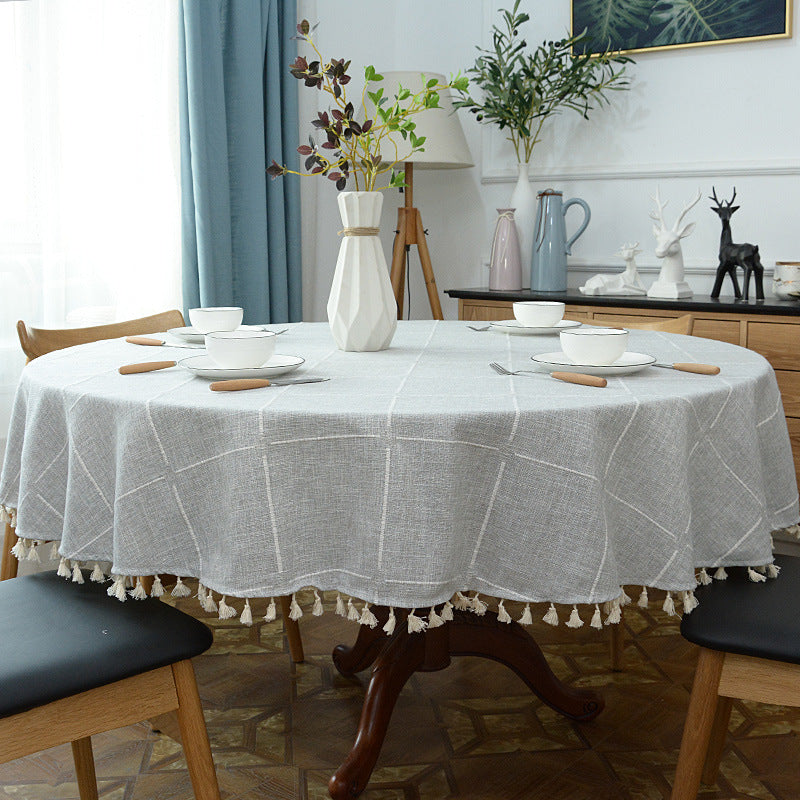 Home Dining Room Large Round Table Cloth