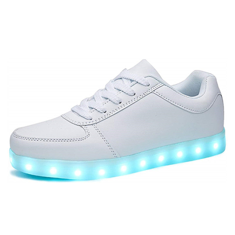 Fashion LED Light Men And Women Student Board Shoes USB Charging Luminous