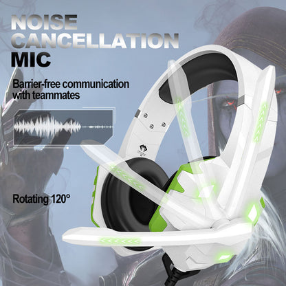 Gaming Headset Computer Headset Wired With Microphone Breathing Light