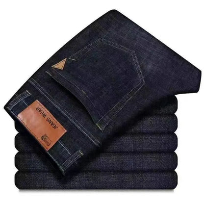Wholesale Denim Jeans for Men Casual Regular Fit Stretch Breathable Solid Mid Waist Straight Style Fit Jeans