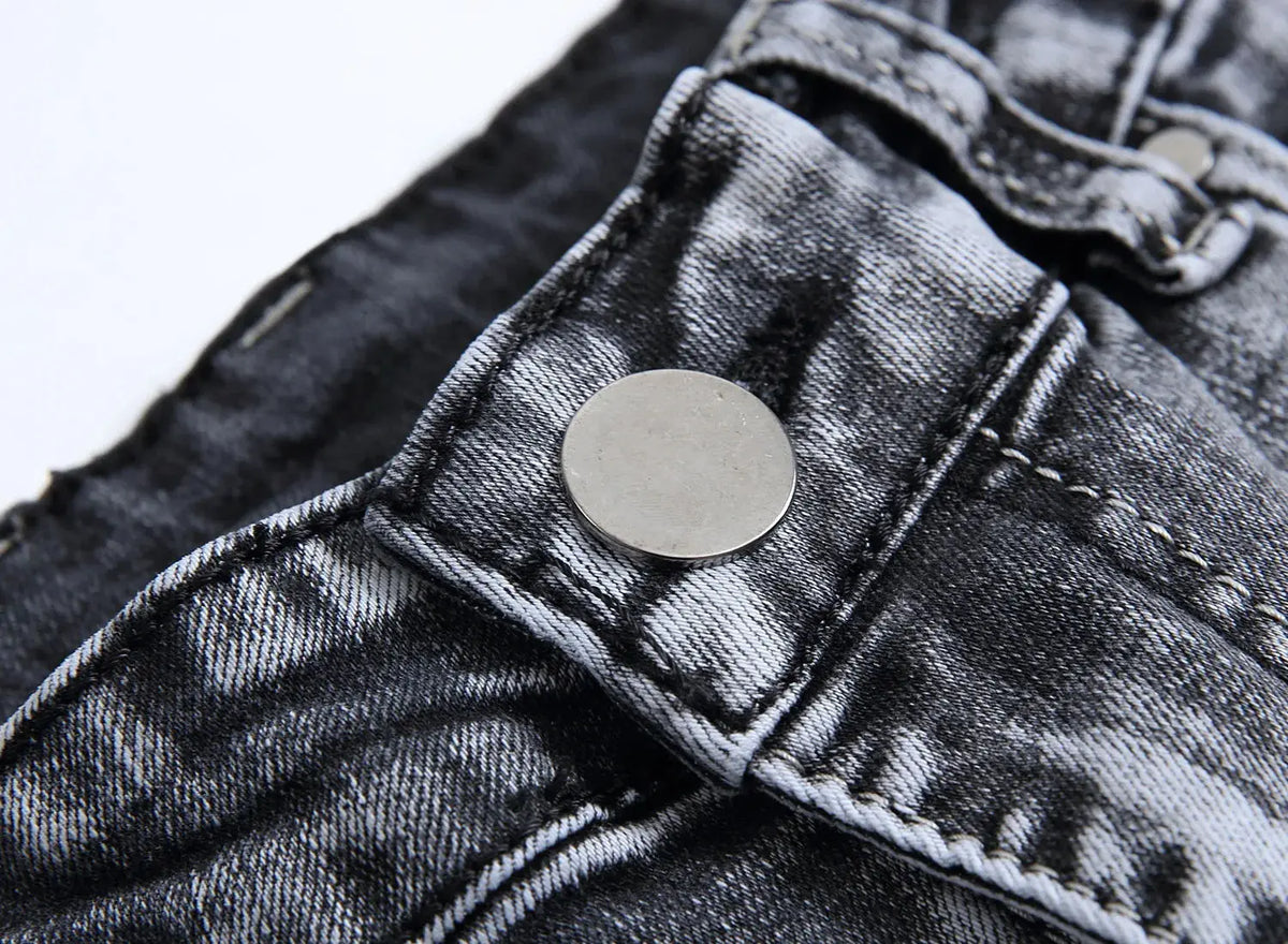 Men's Slim Fit Denim Jeans Stretch Casual Washed Straight Leg Streetwear Fashion Pants Classic Cotton Denim Trousers Manufact