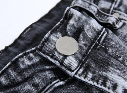 Men's Slim Fit Denim Jeans Stretch Casual Washed Straight Leg Streetwear Fashion Pants Classic Cotton Denim Trousers Manufact