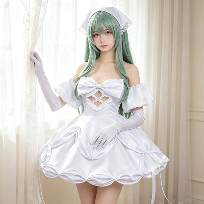 Alien Stage Sua Cosplay Costume White Dress Idol Stage Outfit ALNST Character Halloween Party Costume
