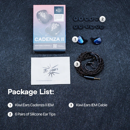 Linsoul Kiwi Ears Cadenza II IEM 10mm Titanium DD with KARS 2.0 Premium Construction Hifi Earphones