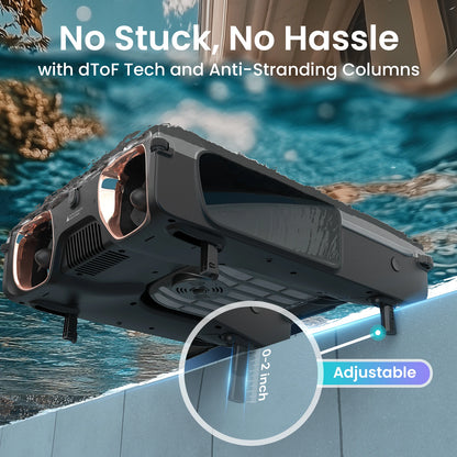 AIPER EcoSurfer S2 Solar Pool Skimmer Robot 24/7 Continuous Cleaning, Gray | App Support, Dual Charging Modes, Smart Obstacle Avoidance, 150-um Filtration, OTA Upgrade, Leak-Proof Baffle, Edge Cleaning,Refurbished