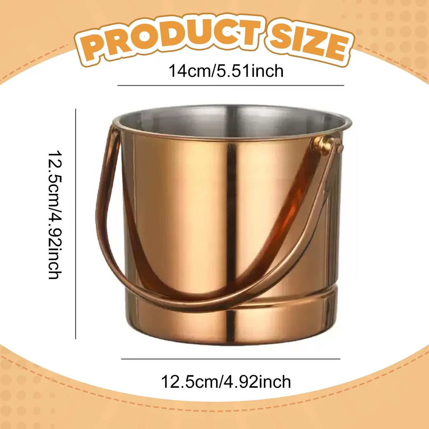 Stainless Steel Ice Bucket Champagne Wine Beer Cooler with Handle for Home Kitchen Party Bar Portable 1.5L/2L/2.5L /2.8L