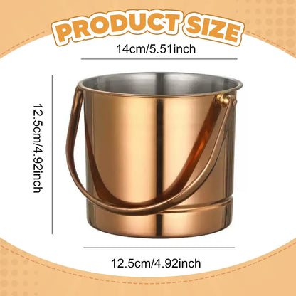 Stainless Steel Ice Bucket Champagne Wine Beer Cooler with Handle for Home Kitchen Party Bar Portable 1.5L/2L/2.5L /2.8L