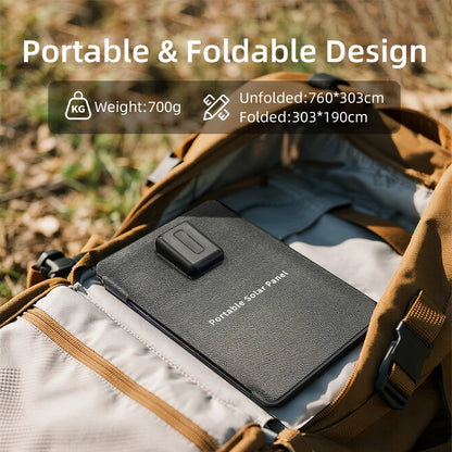 Newsmy A30 33W 4‑Fold Portable Solar Panel IP67 Waterproof Monocrystalline Silicon Solar Charger USB‑A Type‑C for Camping Hiking Travel Emergency Phone Power Bank Drone Charging