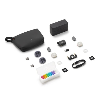 DJI Mic Mini 2S (2 TX + 1 RX + Charging Case), Wireless Lavalier Microphone, AI Noise Cancelling, Voice Recording Mic for Video, Vlog, Interview, Streaming