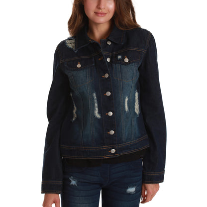 High Premium High Quality Custom Women's Denim Jacket Button Detail Vintage Style Sweet Design OEM Services