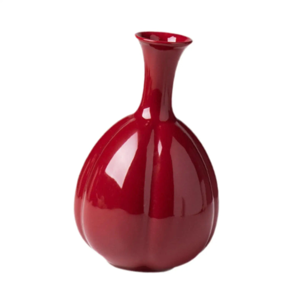 Red Ceramic Vase Decorative Vases Creative Flower Vases for Entrance Bookshelf Farmhouse Ceramic Red Vase Creative Living Room