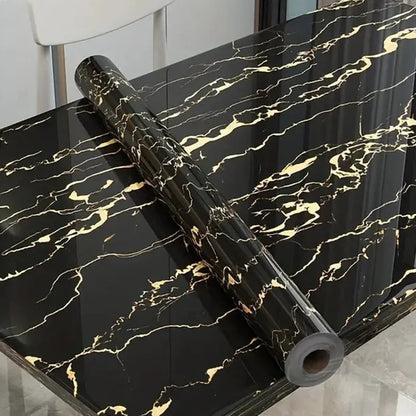 Marble Self-Adhesive Wallpaper Waterproof and Oil Resistant PVC Stickers Kitchen and Living Room Background Wall Wallpaper
