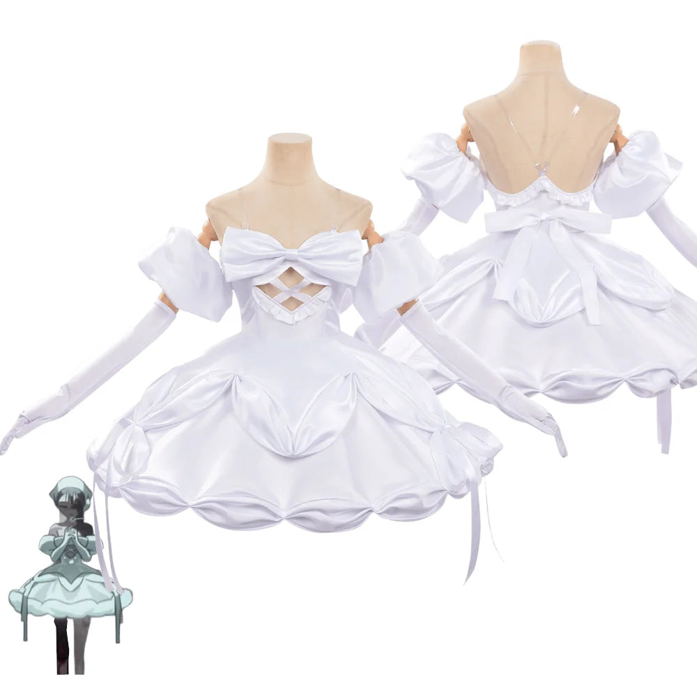 Alien Stage Sua Cosplay Costume White Dress Idol Stage Outfit ALNST Character Halloween Party Costume