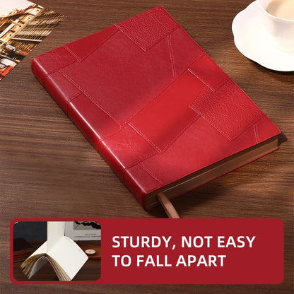 A5 soft cover PU notebook, 300 pages, durable, economical, stylish, thick eye protection paper notebook