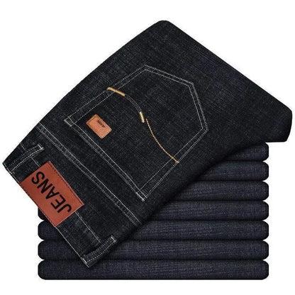 Wholesale Denim Jeans for Men Casual Regular Fit Stretch Breathable Solid Mid Waist Straight Style Fit Jeans
