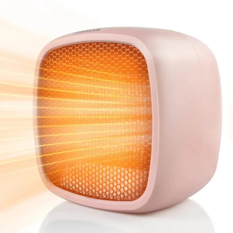 Compact Space Heater, 2 Seconds Fast Heating, Portable Electroceramic PTC Heater, Silent Operation with Overheating and Tipping Off Protection, Indoor Office, Bedroom, Small Living Room or Desktop Use, Mini Portable Heater
