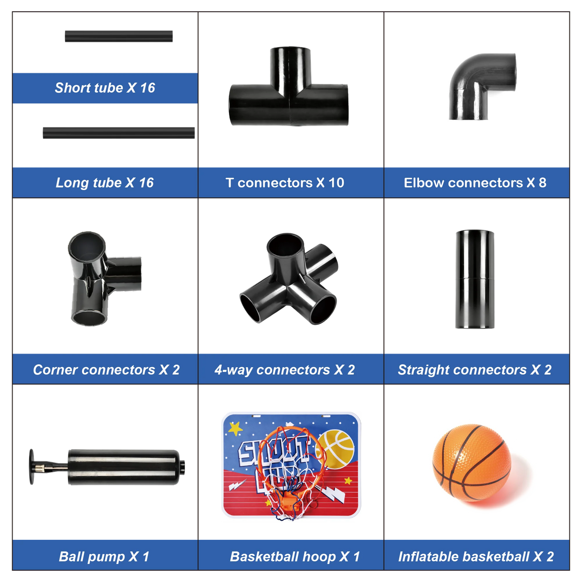 Kids Basketball Arcade Game Indoor Basketball Hoop Set with 2 Balls & Pump Foldable Shooting Game Toy for Toddlers Children Ages 3+