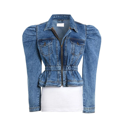High Premium Quality Heavy Weight Washed Button Women Denim Jackets Polyester/Cotton Vintage Winter Clothing Wholesale